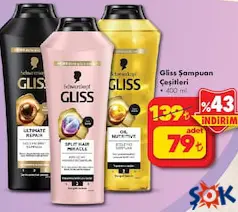 GLİSS ŞAMPUAN ÇEŞİTLERİ 400 ML